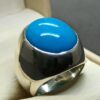 Big Neshapuri Feroza Sterling Silver 925 Ring