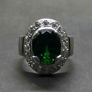 Green Lab Zircon Sterling Silver 925 Ring