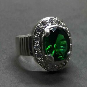 Green Lab Zircon Sterling Silver 925 Ring