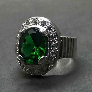 Green Lab Zircon Sterling Silver 925 Ring