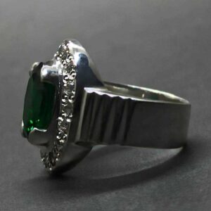 Green Lab Zircon Sterling Silver 925 Ring
