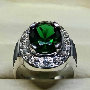 Green Lab Zircon Sterling Silver 925 Ring