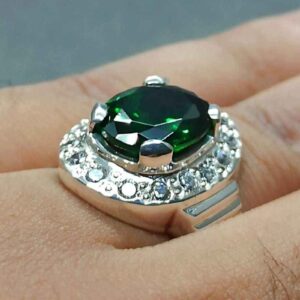 Green Lab Zircon Sterling Silver 925 Ring