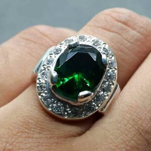 Green Lab Zircon Sterling Silver 925 Ring