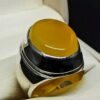 Yellow Agate Mens Ring