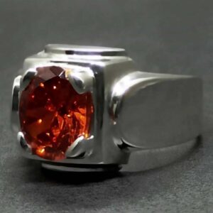 Red Lab Zircon Sterling Silver 925 Men’s Ring