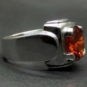 Red Lab Zircon Sterling Silver 925 Men’s Ring