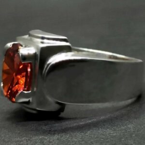 Red Lab Zircon Sterling Silver 925 Men’s Ring