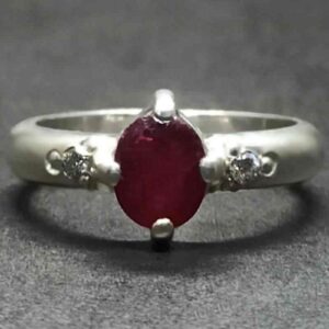 1 Carat Pigeon Red Ruby Women Ring