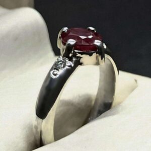 1 Carat Pigeon Red Ruby Women Ring