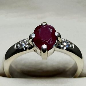 1 Carat Pigeon Red Ruby Women Ring