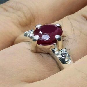 1 Carat Pigeon Red Ruby Women Ring