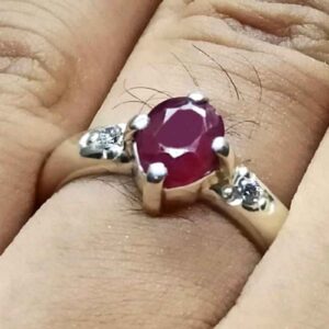 1 Carat Pigeon Red Ruby Women Ring