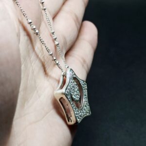 Moissanite Crescent Moon Star Pendant Necklace