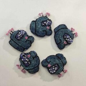 Mushroom Beaded Handmade Brooch Pin