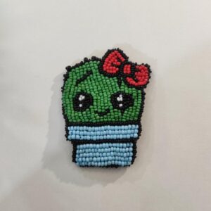 Cactus Beaded Handmade Brooch Pin