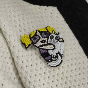 Powerpuff Girls Beaded Handmade Brooch