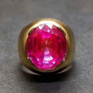 Pink Topaz Sterling Silver Men’s Ring
