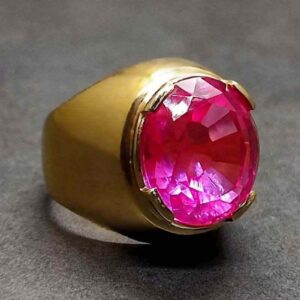 Pink Topaz Sterling Silver Men’s Ring