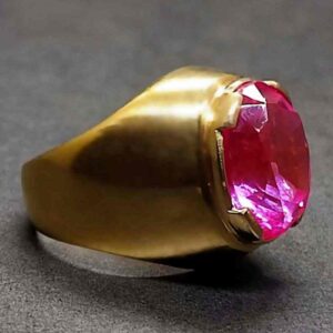 Pink Topaz Sterling Silver Men’s Ring