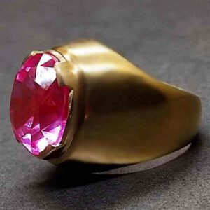 Pink Topaz Sterling Silver Men’s Ring