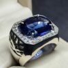 Blue Topaz Sterling Silver Men’s Ring