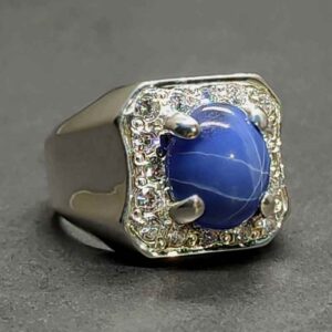 Blue Star Sapphire Men’s Ring