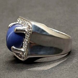 Blue Star Sapphire Men’s Ring