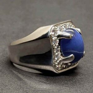 Blue Star Sapphire Men’s Ring