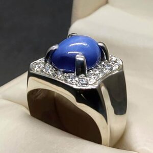 Blue Star Sapphire Men’s Ring