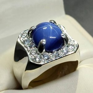 Blue Star Sapphire Men’s Ring