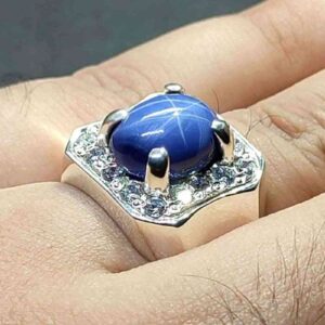 Blue Star Sapphire Men’s Ring