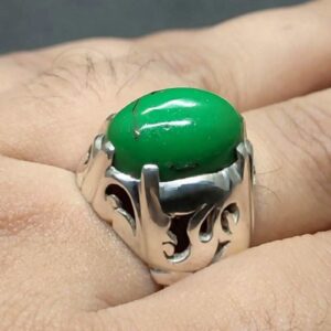 Egyptian Green Feroza Sterling Silver 925 Ring