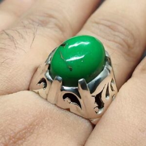 Egyptian Green Feroza Sterling Silver 925 Ring