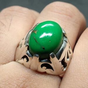 Egyptian Green Feroza Sterling Silver 925 Ring