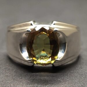 5 Carat Oval Cut Color Changing Lab Alexandrite Sterling Silver 925, 14k, 18k Gold Handmade Mens Plain Ring