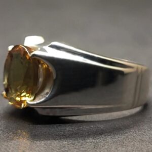 5 Carat Oval Cut Color Changing Lab Alexandrite Sterling Silver 925, 14k, 18k Gold Handmade Mens Plain Ring