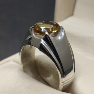 5 Carat Oval Cut Color Changing Lab Alexandrite Sterling Silver 925, 14k, 18k Gold Handmade Mens Plain Ring