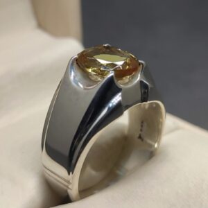 5 Carat Oval Cut Color Changing Lab Alexandrite Sterling Silver 925, 14k, 18k Gold Handmade Mens Plain Ring
