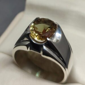 5 Carat Oval Cut Color Changing Lab Alexandrite Sterling Silver 925, 14k, 18k Gold Handmade Mens Plain Ring