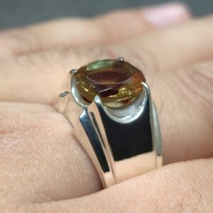 5 Carat Oval Cut Color Changing Lab Alexandrite Sterling Silver 925, 14k, 18k Gold Handmade Mens Plain Ring