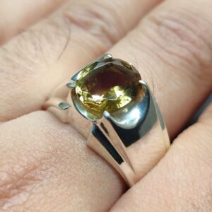 5 Carat Oval Cut Color Changing Lab Alexandrite Sterling Silver 925, 14k, 18k Gold Handmade Mens Plain Ring
