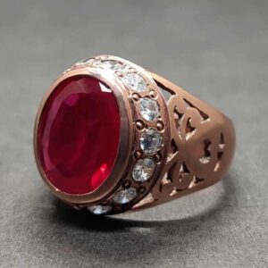 7 Carat Created Ruby Women Ring