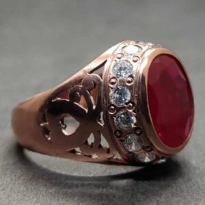 7 Carat Created Ruby Women Ring