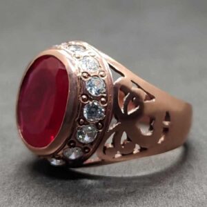 7 Carat Created Ruby Women Ring