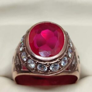 7 Carat Created Ruby Women Ring