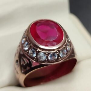 7 Carat Created Ruby Women Ring