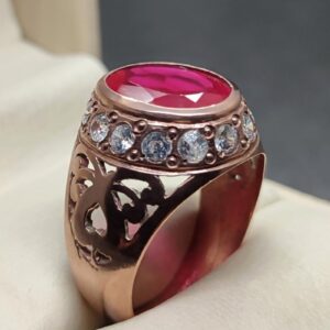 7 Carat Created Ruby Women Ring