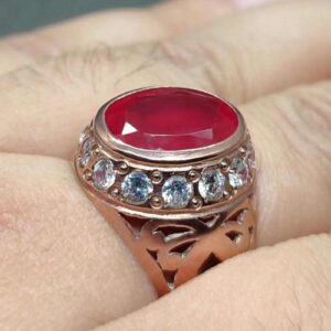 7 Carat Created Ruby Women Ring