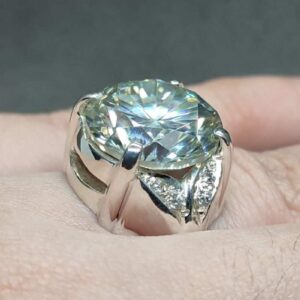 10 Carat Moissanite Women’s Solitaire Engagement Ring